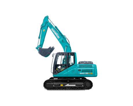 SWE135E-3H di trailer membersihkan taman pohon Excavator Kecil